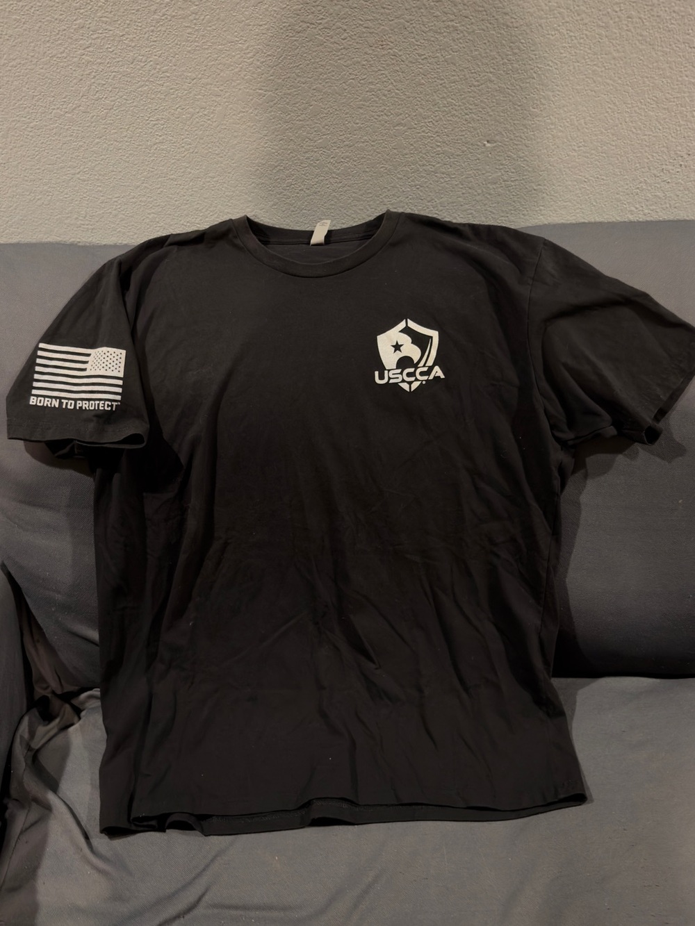 Black USCCA  Short-Sleeve Logo T-Shirt for Men